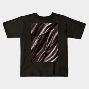 Black Imitation leather, natural and ecological leather print #4 Kids T-Shirt